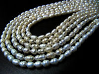 Natural Fresh Water Pearl 5-6mm Rice Pearl Beads 13 inches Long