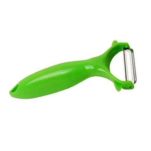 Y Shape Peeler - Stainless Steel, Standard Size, Green | Ultra-Sharp Blade, Comfort Rubber Grip, Versatile for All Fruits and Vegetables, Dishwasher Safe, Easy to Use and Clean