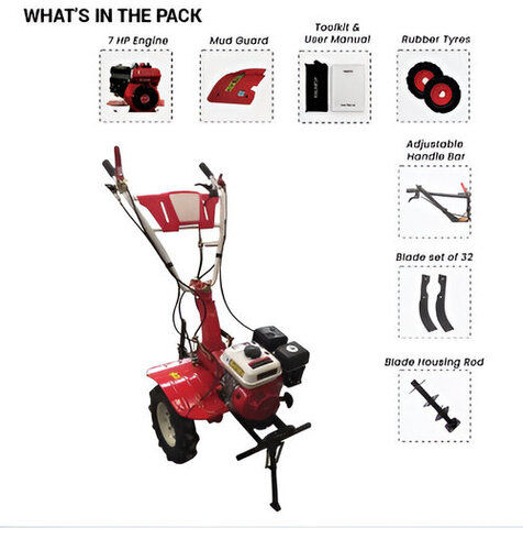 7HP Petrol Power Weeder Gear Drive with PTO Shaft