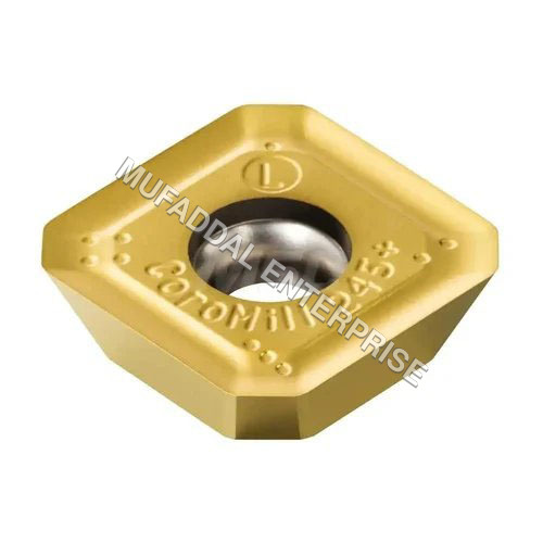 Carbide Milling Insert - R245 Grade, 9mm Thickness, Golden Color, Hard Material for CNC Machines