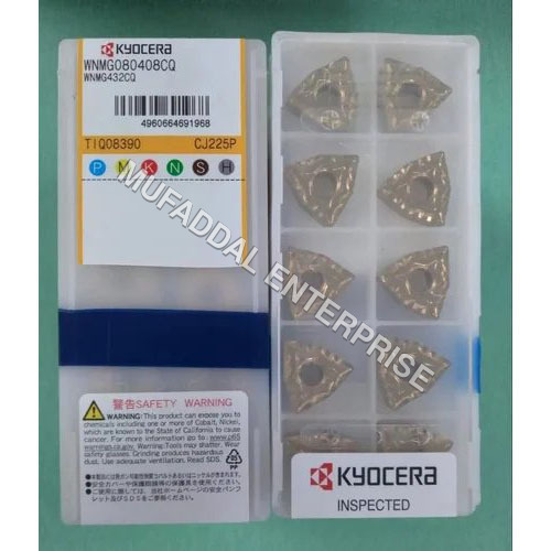 KOYCERA VBMT 160404 CQCJ225P - Golden Polished Carbide Inserts, 10 Piece Box for CNC Machine Applications | Hard, Standard Size, Durable