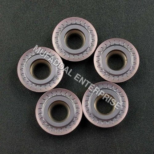 R8 TaeguTec Round Insert - Carbide, 1 Inch Diameter, Silver Color | Hardness, Polished Finish for CNC Machine Applications