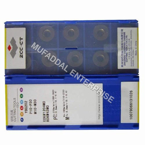 RDKW 1204 Insert - Carbide, 4mm Thickness, Silver Color | Suitable for CNC Machine, Hard Material, Standard Size, Polished Finish