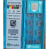 Taegutec Carbide Cnc Inserts - Ccmt 09t304 Fg Ct300, Golden Color, Box Of 10 Pieces