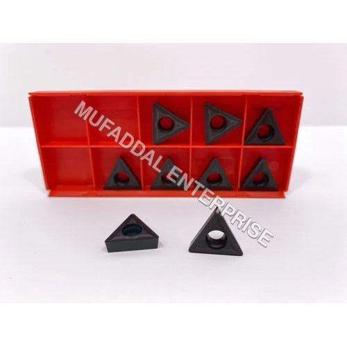 TCmt 16T308 4025 SANDVIK Carbide Inserts - 8mm Thickness, Triangle Shape, Black Color | Designed for CNC Machine Efficiency, 10 Pieces per Box
