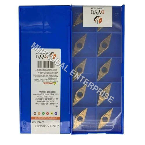 TCMT 110204 MT 7310 Carbide Insert - 8mm Thickness, Silver Color | 10-Piece Box for CNC Machine Use, Polished Coating