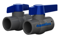 RPVC Ball Valve - High Pressure, Standard Size | Polished Grey Blue Finish, Water Media, Socket Joint Connection
