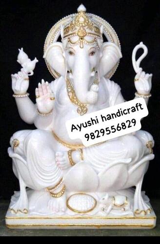 White Marble Ganesha Statue