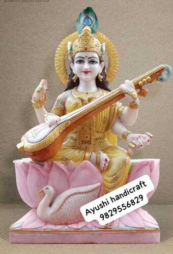 Marble Goddess Saraswati Statue