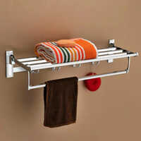 24 Inch Stainless Steel Towel Rack - Color: Silvar