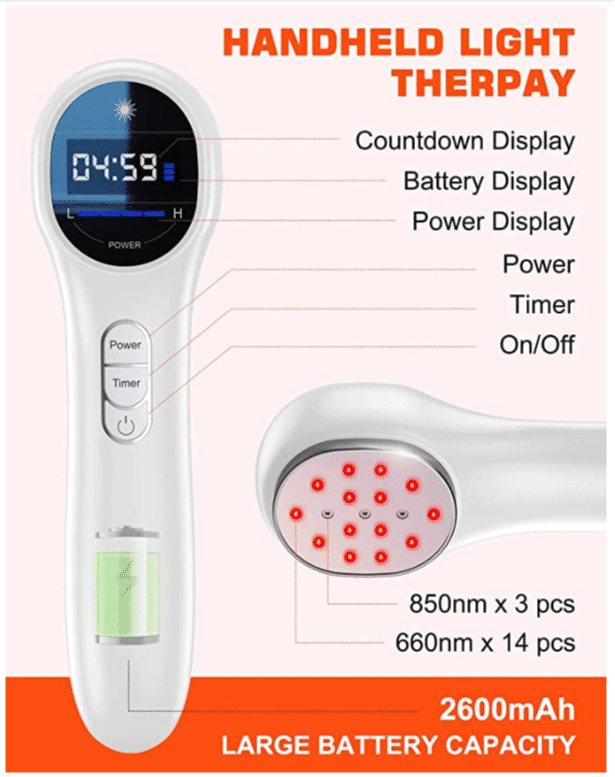 Compact Pain Relief Handheld Laser Therapy Device