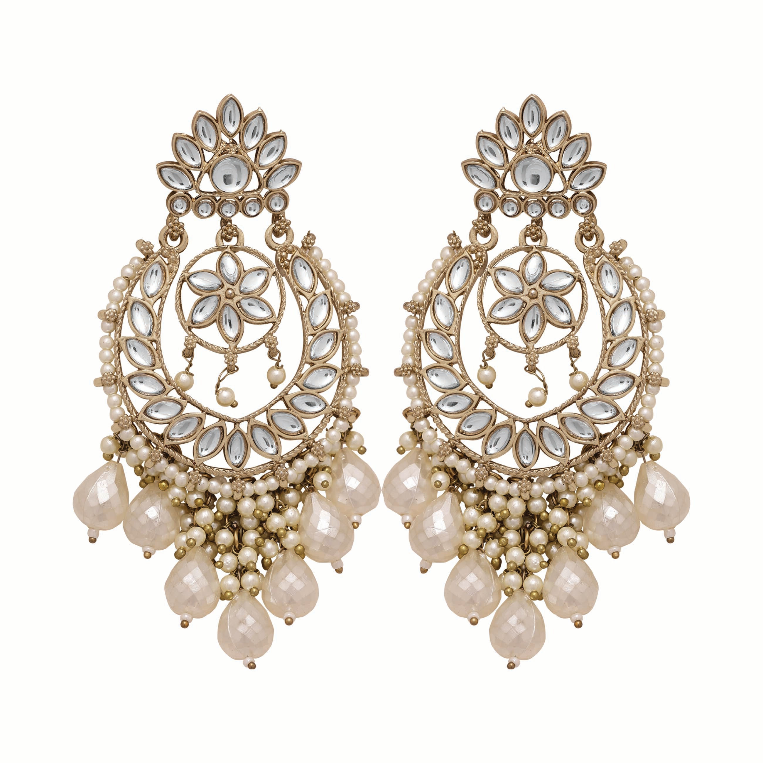 Kundan Elegance Chandbalis Earrings..