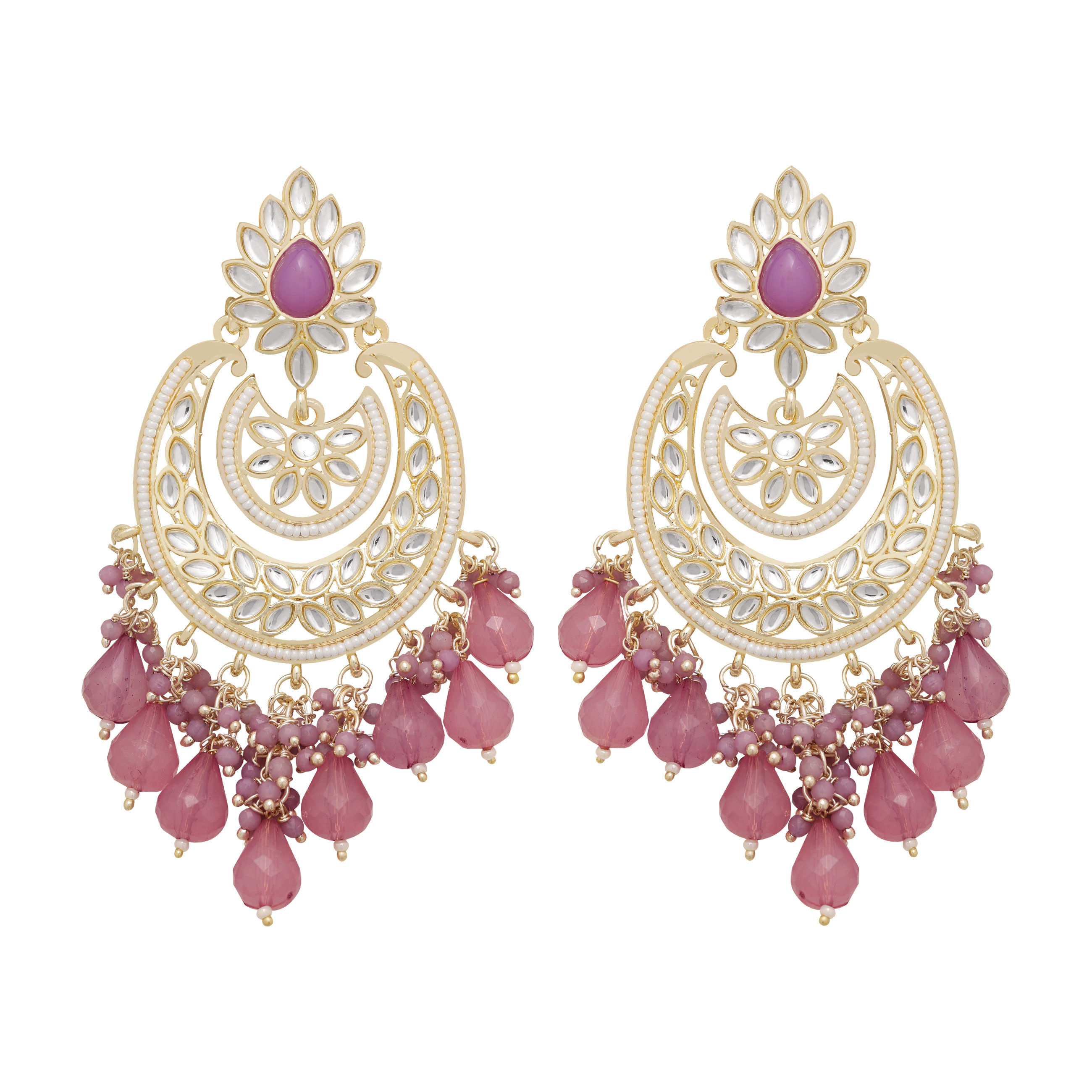 Kundan Elegance Chandbalis Earrings...