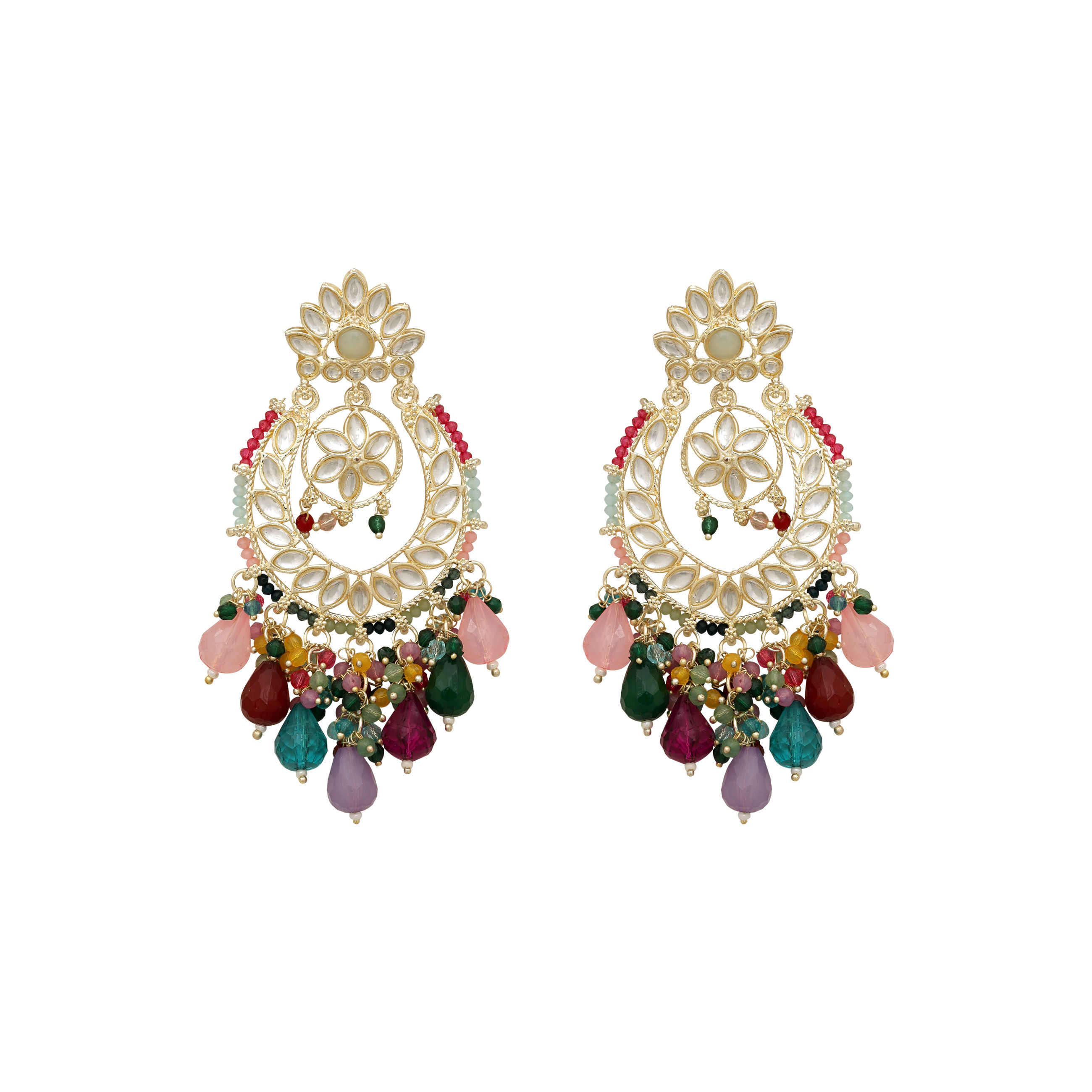 Kundan Elegance Chandbalis Earrings.....