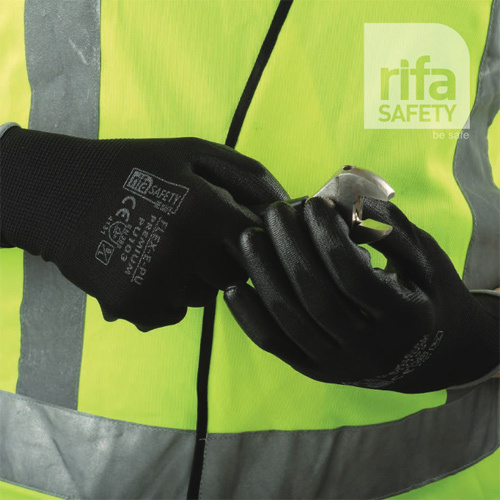 PU 103 Black PU Coated Gloves 