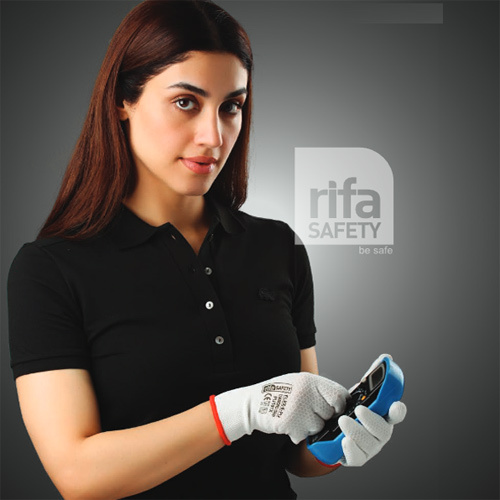 PU101X Diamond Grip Polyurethane PU Coated Gloves White