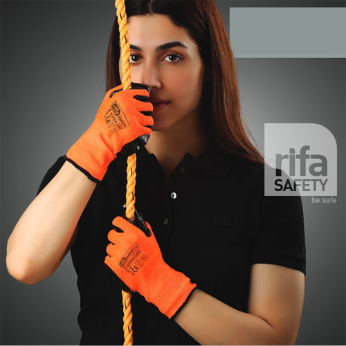 N101U3 Super Grip Orange And Black Nitrile Coated Gloves