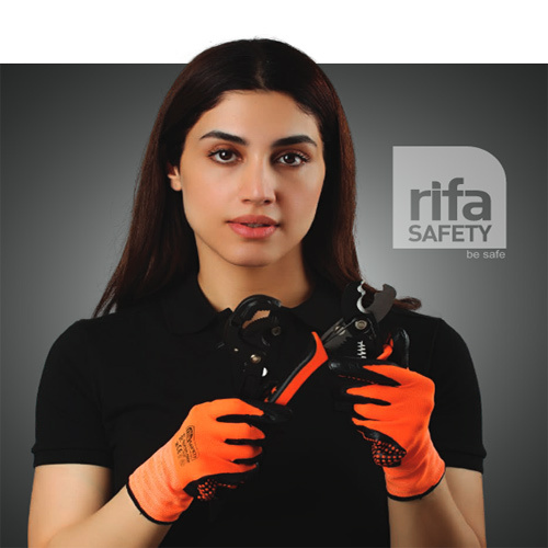 N701D Supergrip With Dots Nitrile Coated Gloves - Color: Orange