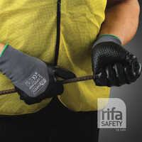 N701d Supergrip With Dots Nitrile Coated Gloves - Color: Black