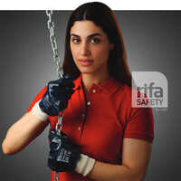 N602 Nitrile Supported Foam Nitrile Gloves - Color: Blue