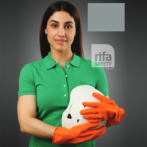 Orange Rubber Gloves - Feature: Washable