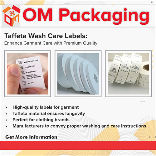 Taffeta Washcare Labels