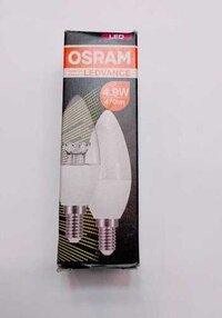Osram Ledvance 4.9 Watt E14 Led Candle Lamp- Dimmable- Screw/Thread Type Lamp/Bulb- Warm White 2700K- Pack of 5