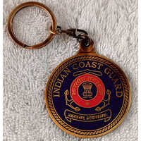 Indian Coast Guard Keychain - High-quality Metal, Silver Plated, Available In Various Colors, Intricate Indian Regional Style Design, Lightweight And Durable