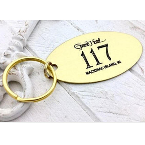 Hotel Brass Keychain