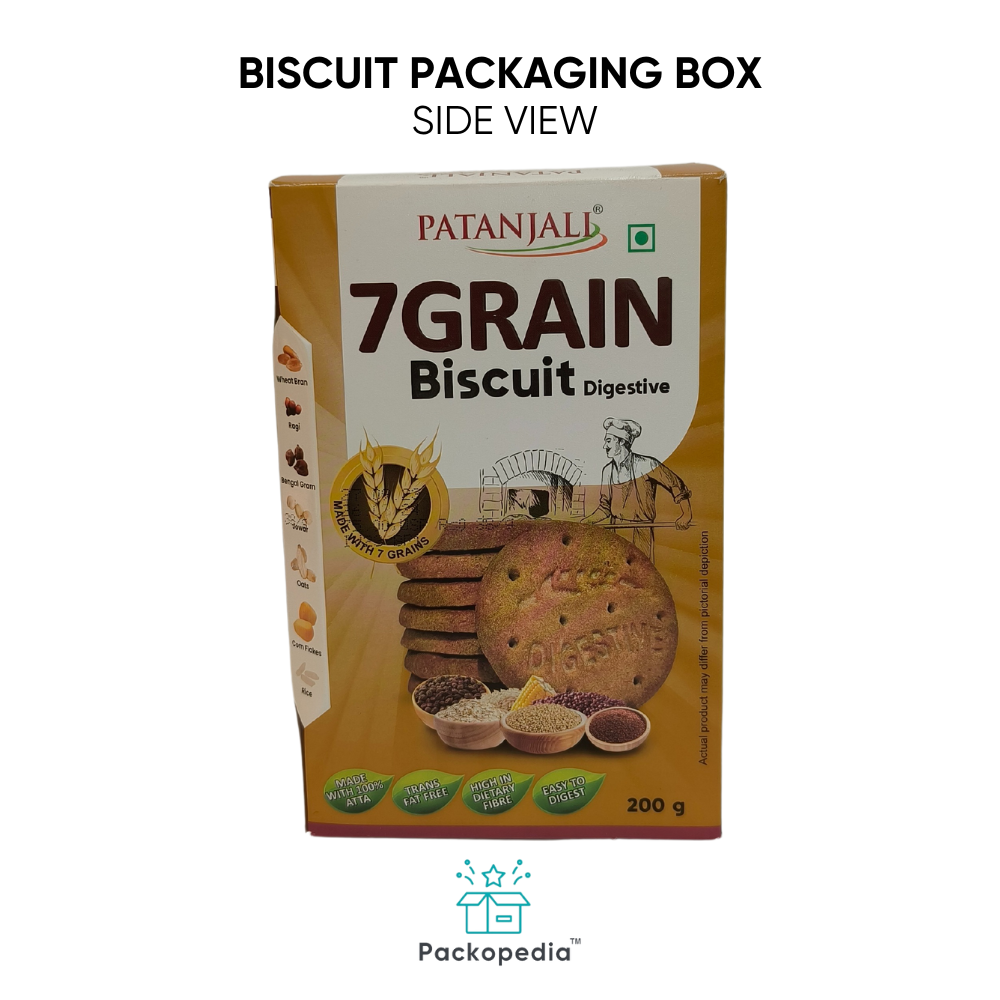 Printed Biscuit Box, For Food, With Multi-Color Printing, 100% Sustainable And Eco-Friendly