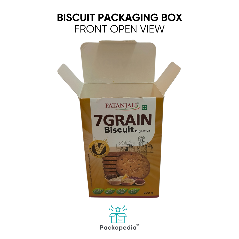 Printed Biscuit Box, For Food, With Multi-Color Printing, 100% Sustainable And Eco-Friendly