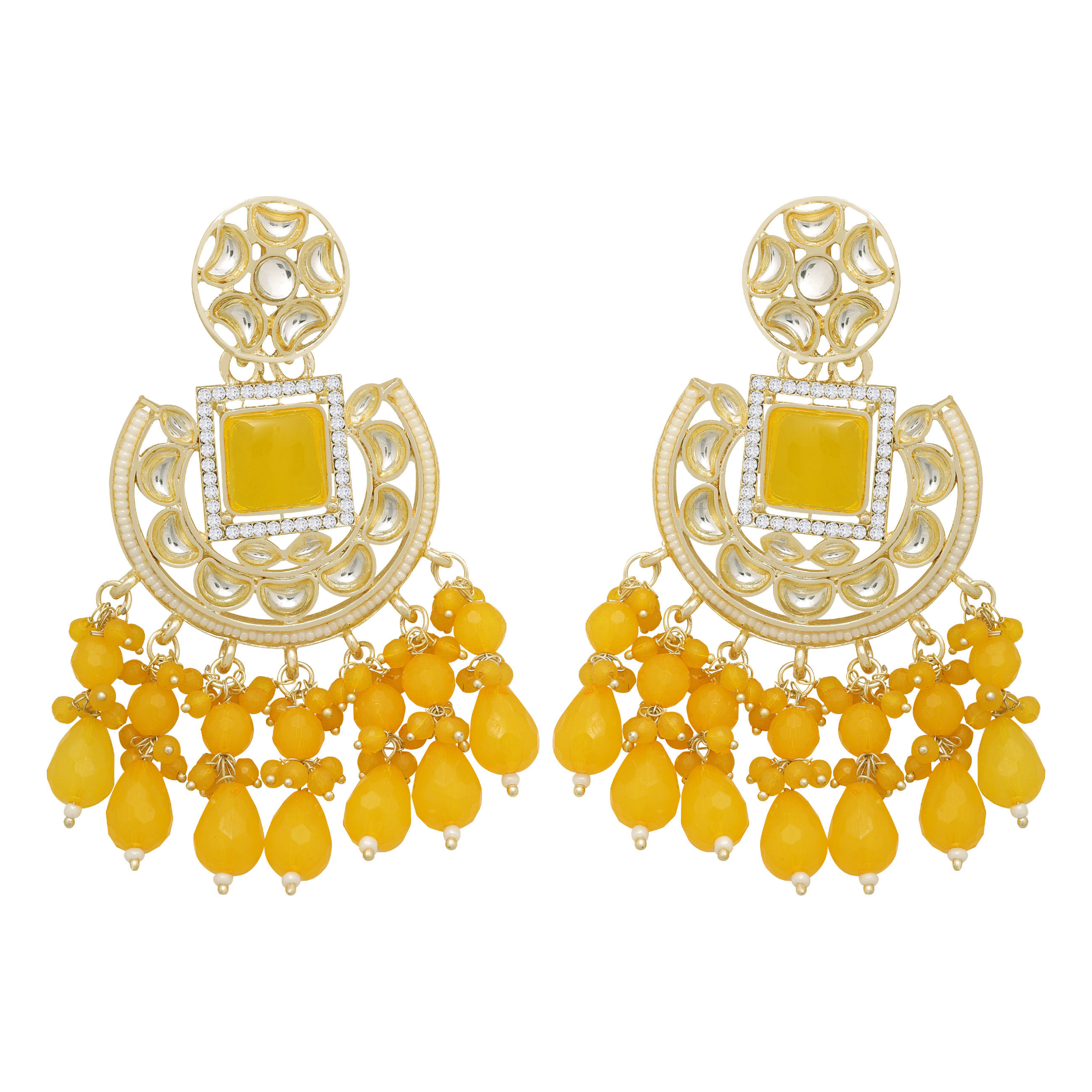 Timeless Chic Chandbali Type Earrings.