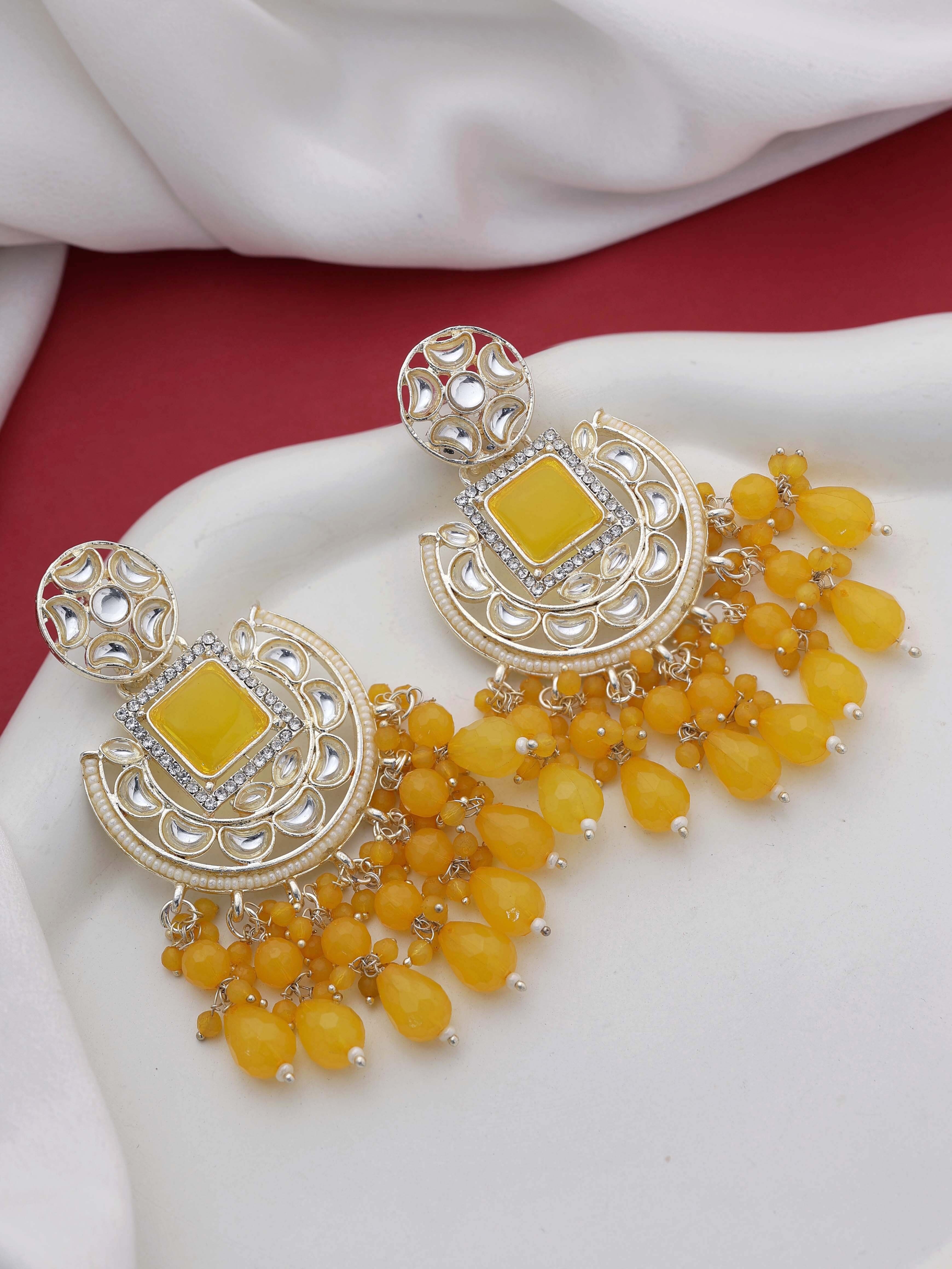 Timeless Chic Chandbali Type Earrings.