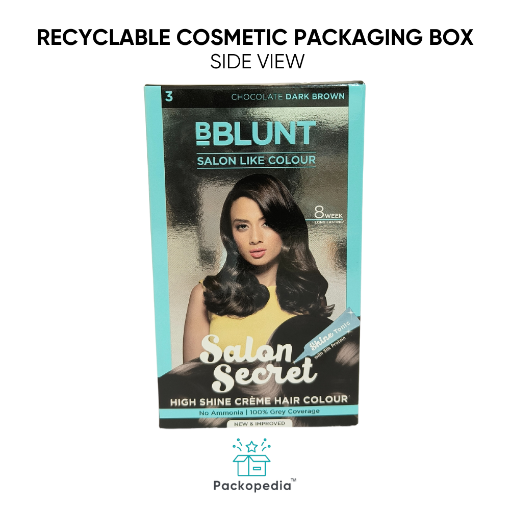 Recyclable Cosmetic Packaging Box With Multi-Color Printing 100% Sustainable And Eco-Friendly