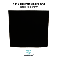3 Ply Printed Corrugated Branded Mailer Box - Black Color With Lamination