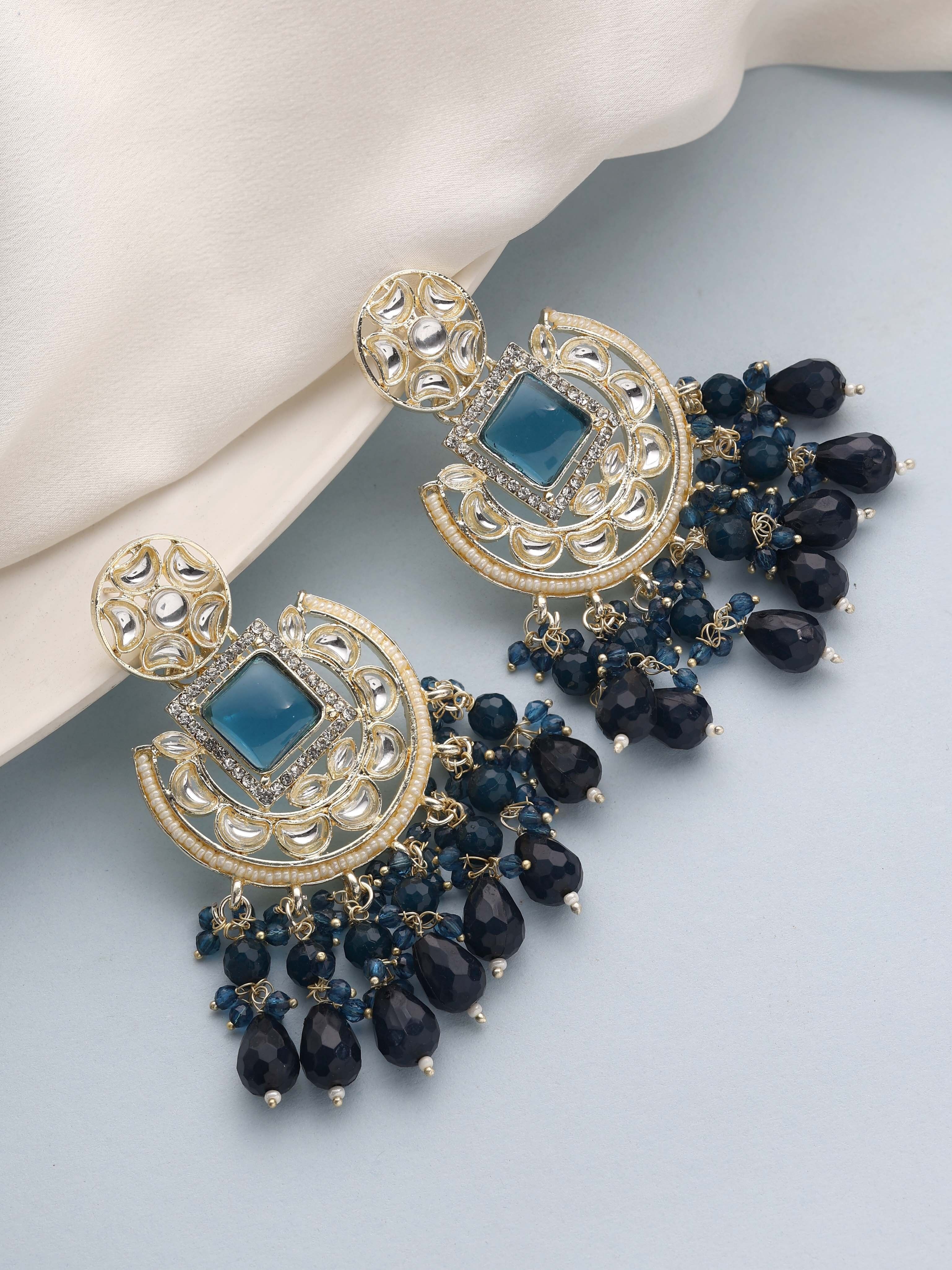 Timeless Chic Chandbali Type Earrings..