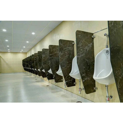 Glass Chamfer Shape Urinal Divider