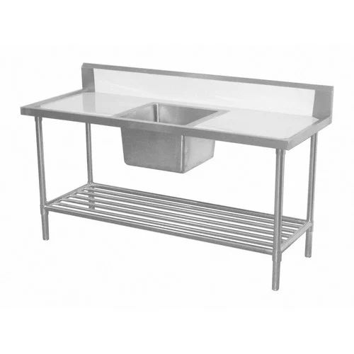 Kitchen Sink Work Table - Color: Silver