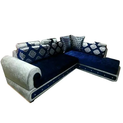 Blue And White Wooden Sofa Set