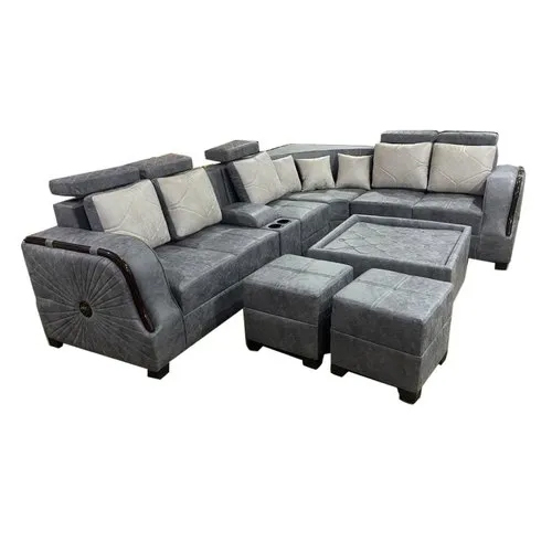 Cushioned Back Corner Sofa Setet