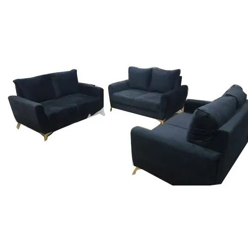 6 Seater Black Sofa Set