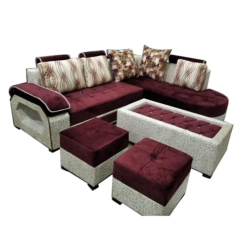 Modern Velvet L Shape Sofa Set