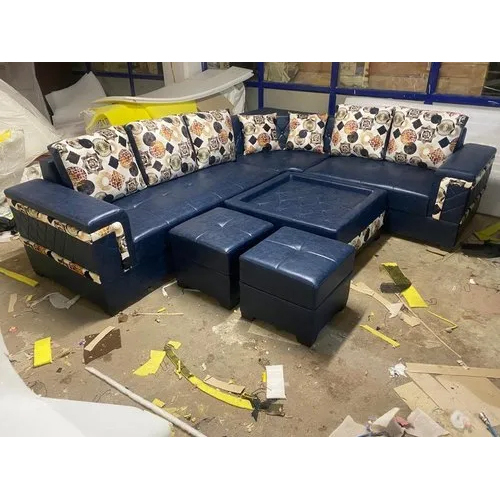 L Shape Rashid Model Corner Sofa Set