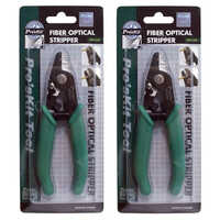 Proskeet 3 In 1 Fiber Optic Stripper - Metal & Plastic, Standard Size, Black & Green | Lightweight Hand Tool For Stripping, Cutting, And Crimping With Warranty