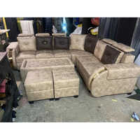 Indian Style Corner Sofa Set - Solid Wood, Premium Fabric Upholstery | Modern Design, Durable Comfort For 4-5 People, Perfect For Lounging And Relaxing
