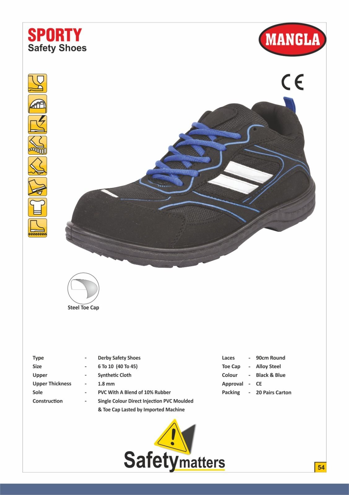 Mangla Sporty Safety Shoes