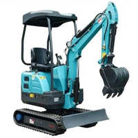 Pe1.0t Mini Excavator With 11hp Diesel Engine - Color: Multicolor Paint Coated