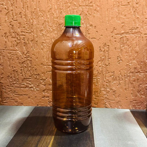 1 Ltr Amber Three Ring Black Phenyl Plastic Bottle - Color: Transparent