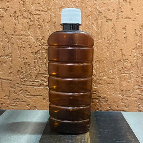 400 Ml Amber  Black Phenyl Plastic Bottle - Color: Brown