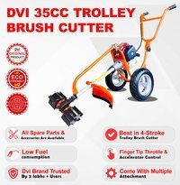 Trolley brush cutter with Weeder attachment